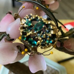 Vintage 925 rich green aquamarine ring